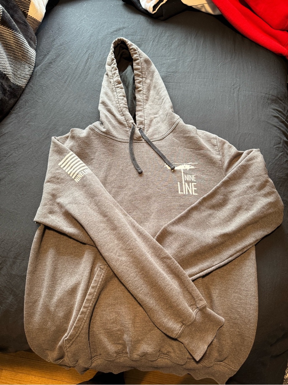 Nine Line Men's Charcoal Pullover Hoodie